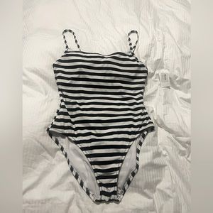 Rib-Knit One-Piece Swimsuit from Kona Sol NWT